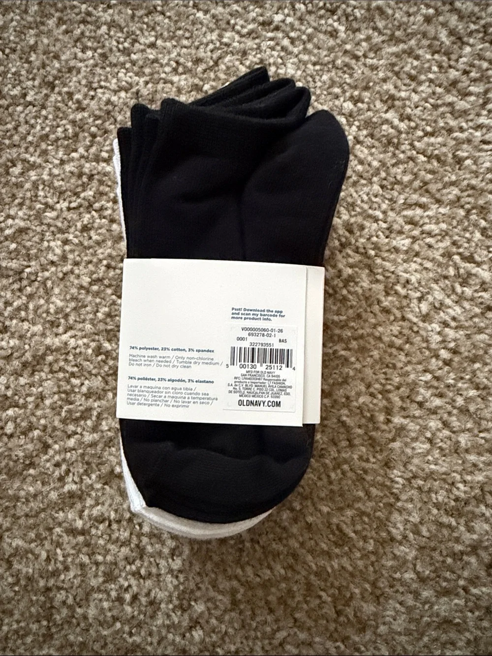 Old Navy Gray Kids Low-Cut Socks - 6 Pack